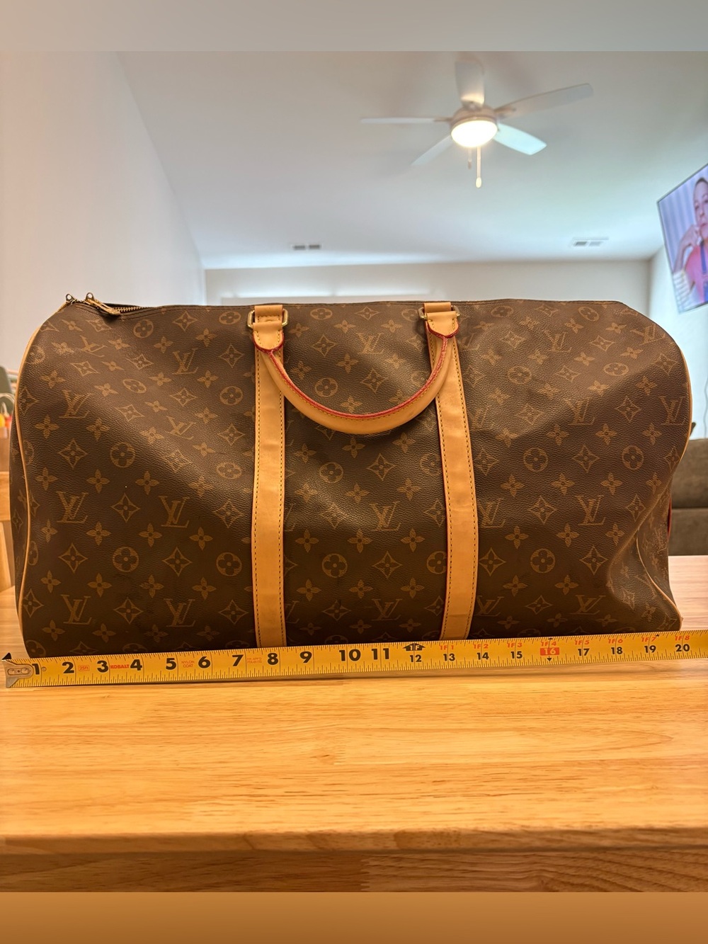 Monogram Canvas Travel Duffle Bag in Brown - Picture 2 of 10